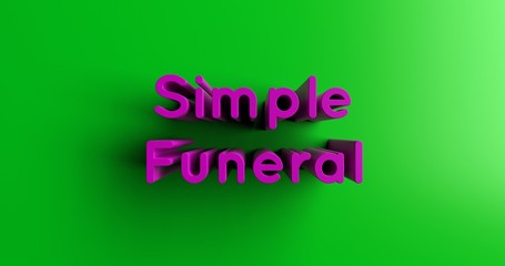 Simple Funeral Flowers - 3D rendered colorful headline illustration.  Can be used for an online banner ad or a print postcard.