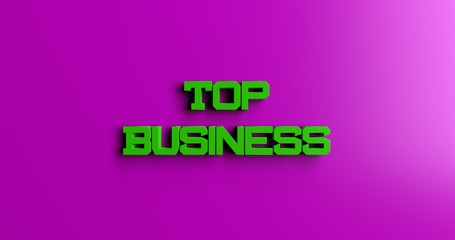 Top Business News Sites - 3D rendered colorful headline illustration.  Can be used for an online banner ad or a print postcard.