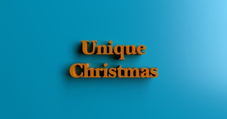 Unique Christmas Present Ideas - 3D rendered colorful headline illustration.  Can be used for an online banner ad or a print postcard.