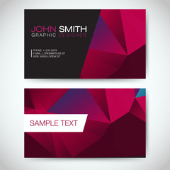 Fototapeta premium Red and Purple Modern Business Card Set | EPS10 Vector Design