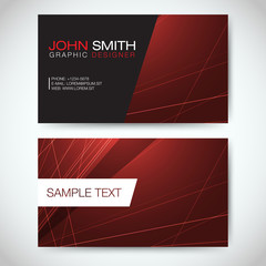 Red Modern Business Card Set | EPS10 Vector Design
