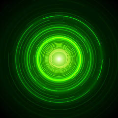 Abstract Vector Background - Green Circles Design