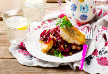 Fish Fillets in a Sweet-and-Sour Sauce