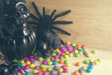 black decor of halloween