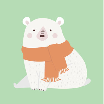 Illustration of cute  Polar Bear