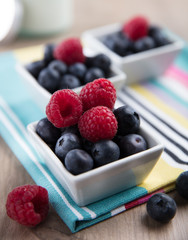 Framboises et myrtilles bio