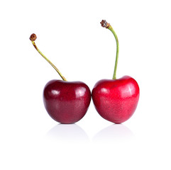 cherry berry isolated on white background cutout
