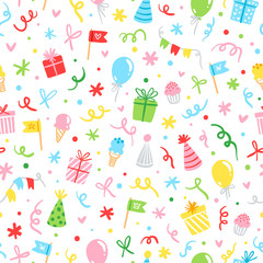 Party fun seamless pattern