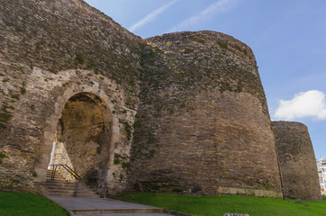 Fototapeta na wymiar Roman wall of lugo