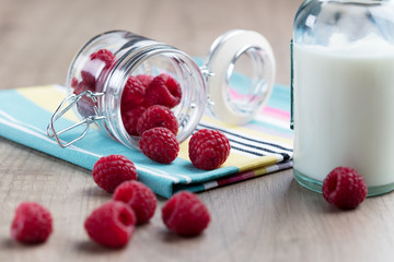 Bocal de framboises bio