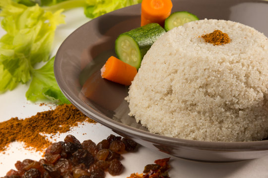 Fonio cooked with vegetables