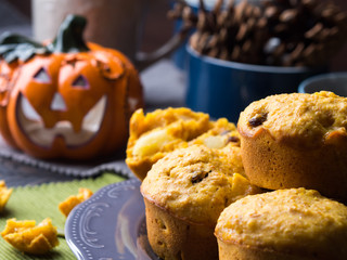 Halloween sweet squash muffins