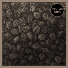 Coffee Beans Vintage Pattern.