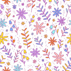 Fototapeta premium Colorful flowers pattern