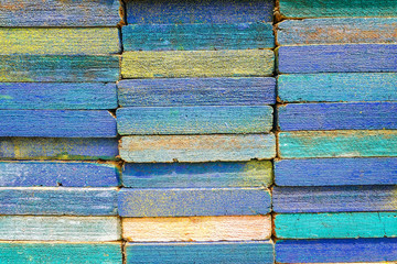 Stack of square wood planks for furniture materials and scaffold