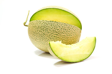 Melon on white background