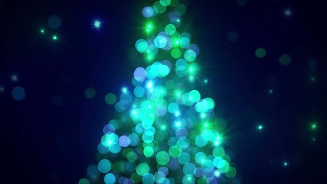 christmas tree lights out of focus flashing. seamless loop winter holidays animation. 4k (4096x2304)
