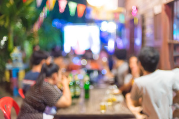 Blurred image of people enjoy party