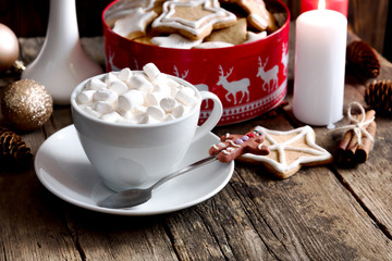 Hot chocoolate with marshmallow