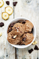 vegan chocolate banana cashew ice cream