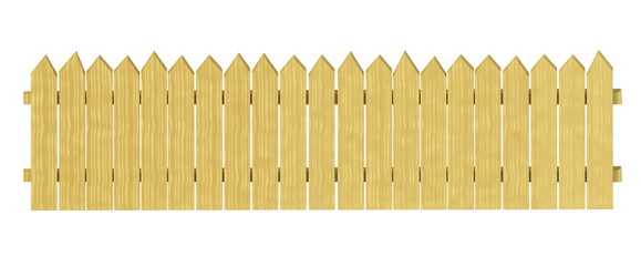 Decorative wooden garden fencing.