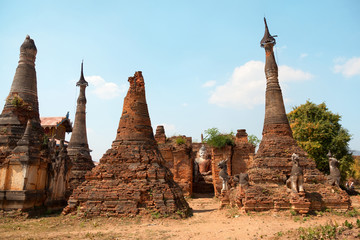 Stupas in Sagar - 108 stupas from the 16-17 th centuries, near L