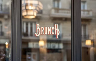 Crédence de cuisine en verre imprimé Europe centrale Bistro banner in Paris