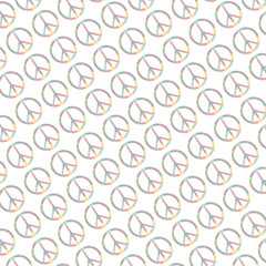 pattern of hippie peace symbol