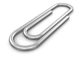 Paper clip. Image with clipping path