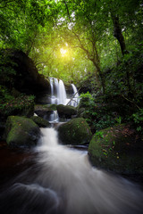 Natural waterfall in deep forest