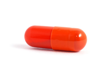 pills capsules isolated on white background