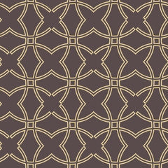 Seamless vector golden ornament in arabian style. Pattern for wallpapers and backgrounds