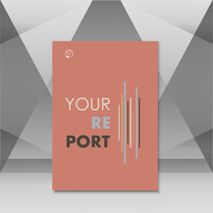 Vector simple brochure design for your report