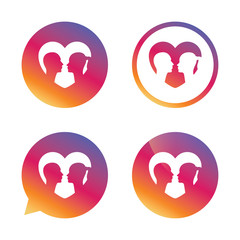 Couple sign icon. Male love female. Lovers.