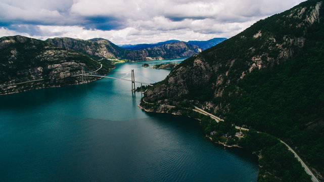 Norway, aerial photos, landscape, sea, mountains, © jul14ka