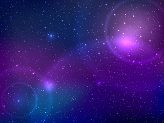 Obraz premium Space background with stars and patches of light. Abstract astronomical galaxie illustration.