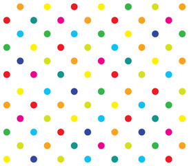 Obraz premium Vector seamless polka dot girl kids pattern