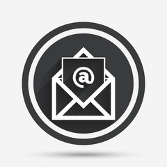 Mail icon. Envelope symbol. Message sign.