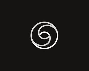 Eye swirl spiral infinity logo symbol design template. Creative linear camera shutter media vision logotype. Photo video control sign. Abstract letter O vector icon.