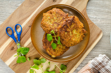 Potato pancakes with garlic