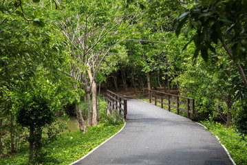 red wooden bridge
