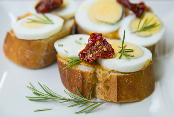 Open faced egg sandwich