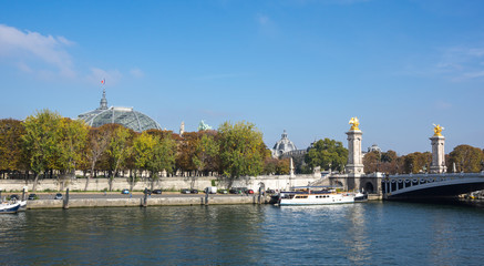 Fototapeta na wymiar Pont Alexandre III and Grand Palais, Paris, France