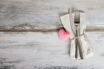 cutlery on the table