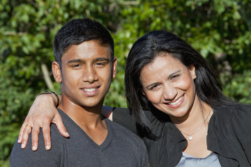 A Mother And Son Spending Quality Time Together In A Park; Edmonton, Alberta, Canada