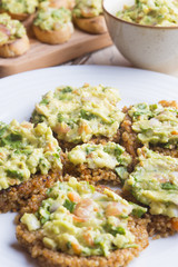  burger of quinoa with guacamole