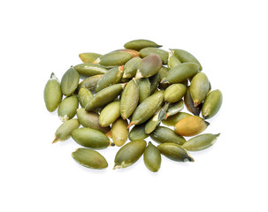 pumpkin seeds isolated on white background