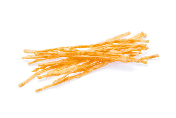 Taro fish snack isolated on white background