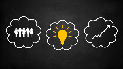 Business Blase Teamwork / Innovation / Wachstum