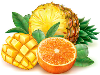 Pineapple mango orange